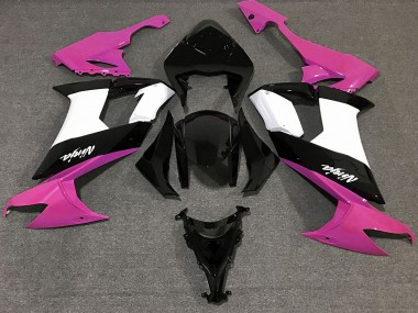 Rosa Brillante Blanco & Negro 08-10 ZX10R Carenado Moto