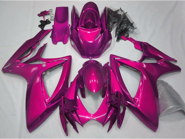 Rosa Brillante Liso 06-07 GSXR 600-750 Carenado Moto Rosa Brillante Liso 06-07 GSXR 600-750 Carenado Moto