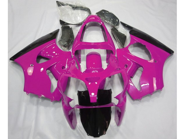 Rosa Brillante & Negro 00-02 ZX6R Carenado Moto