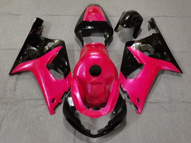 Rosa Brillante & Negro 01-03 GSXR 600-750 Carenado Moto