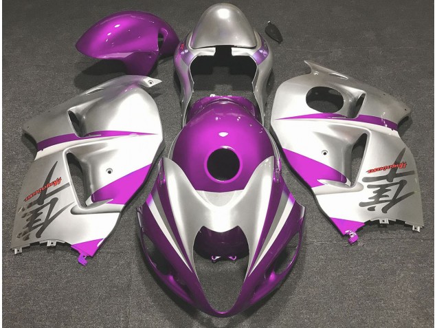 Rosa Brillante & Plata 97-07 GSXR 1300 Carenado Moto Rosa Brillante & Plata 97-07 GSXR 1300 Carenado Moto