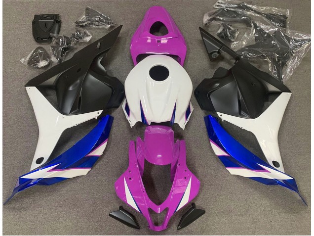 Rosa Brillo Blanco & Azul 09-12 CBR600RR Carenado Moto Rosa Brillo Blanco & Azul 09-12 CBR600RR Carenado Moto