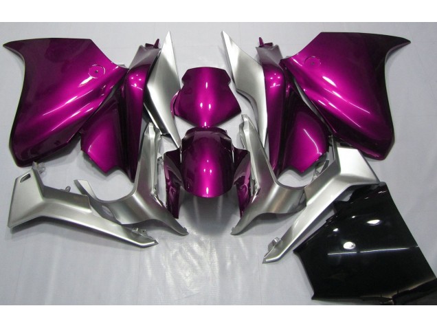 Rosa Intenso & Plateado 10-13 VFR1200 Carenado Moto Rosa Intenso & Plateado 10-13 VFR1200 Carenado Moto