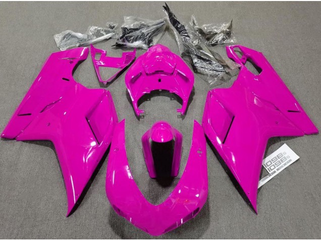 Rosa Liso Brillante 07-14 Ducati 848 1098 1198 Carenado Moto Rosa Liso Brillante 07-14 Ducati 848 1098 1198 Carenado Moto