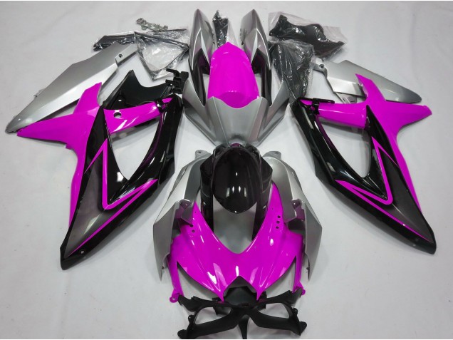Rosa & Plata 08-10 GSXR 600-750 Carenado Moto Rosa & Plata 08-10 GSXR 600-750 Carenado Moto