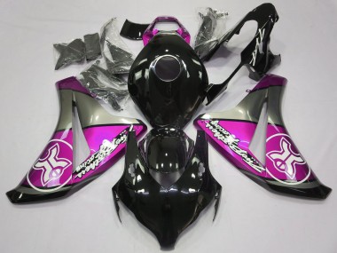 Rosa Sobre Negro Personalizado 08-11 CBR1000RR Carenado Moto