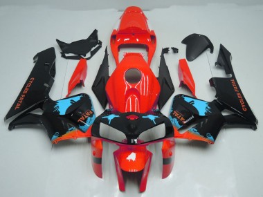 Salpicadura Azul Claro Sobre Rojo 05-06 CBR600RR Carenado Moto