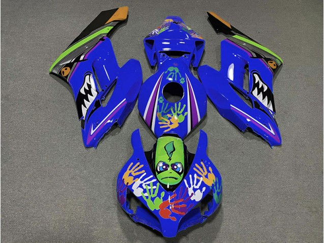 Tiburón Azul Oscuro 04-05 CBR1000RR Carenado Moto Tiburón Azul Oscuro 04-05 CBR1000RR Carenado Moto