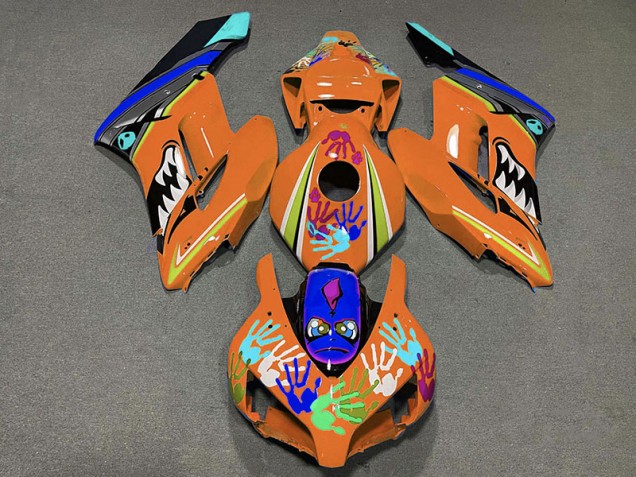 Tiburón Naranja 04-05 CBR1000RR Carenado Moto Tiburón Naranja 04-05 CBR1000RR Carenado Moto