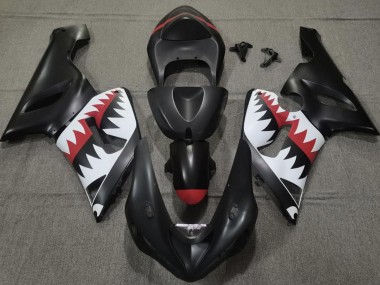 Tiburón Negro Mate 05-06 ZX6R Carenado Moto