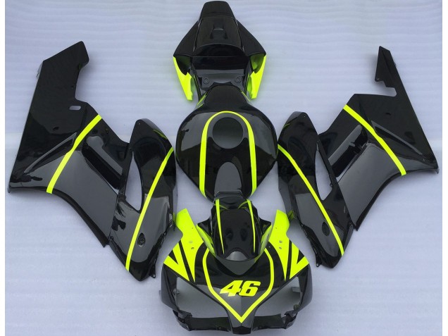 Todo Negro & Alta Visibilidad 46 04-05 CBR1000RR Carenado Moto Todo Negro & Alta Visibilidad 46 04-05 CBR1000RR Carenado Moto