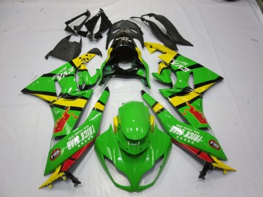 Verde Amarillo 09-12 ZX6R Carenado Moto