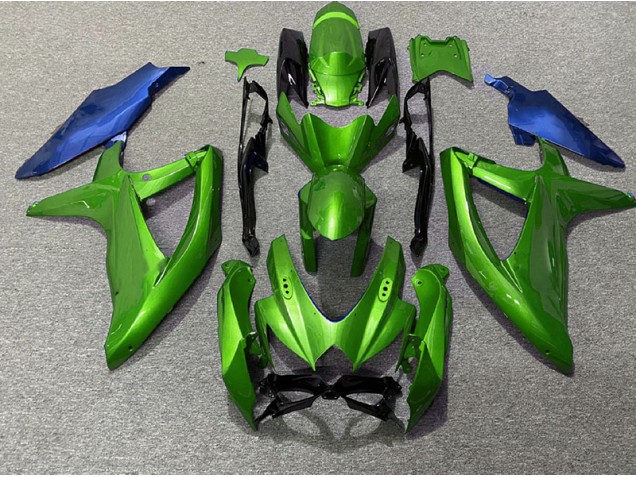 Verde & Azul 08-10 GSXR 600-750 Carenado Moto Verde & Azul 08-10 GSXR 600-750 Carenado Moto