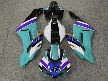 Verde Azulado 6 04-05 CBR1000RR Carenado Moto