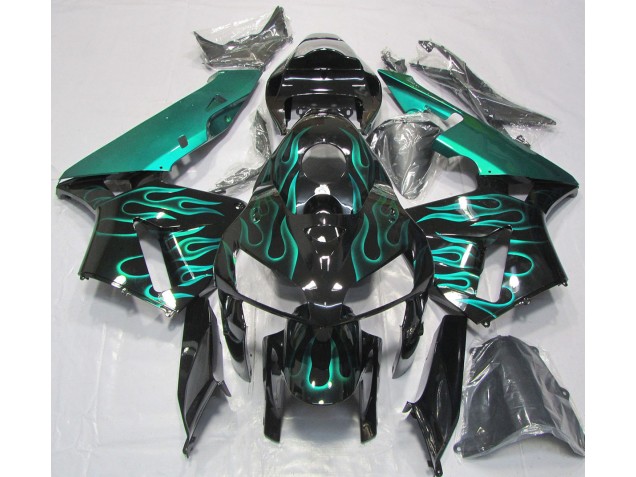 Verde Azulado Brillante Llama 05-06 CBR600RR Carenado Moto Verde Azulado Brillante Llama 05-06 CBR600RR Carenado Moto
