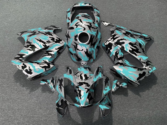 Verde Azulado Camuflaje 02-12 VFR800 Carenado Moto Verde Azulado Camuflaje 02-12 VFR800 Carenado Moto