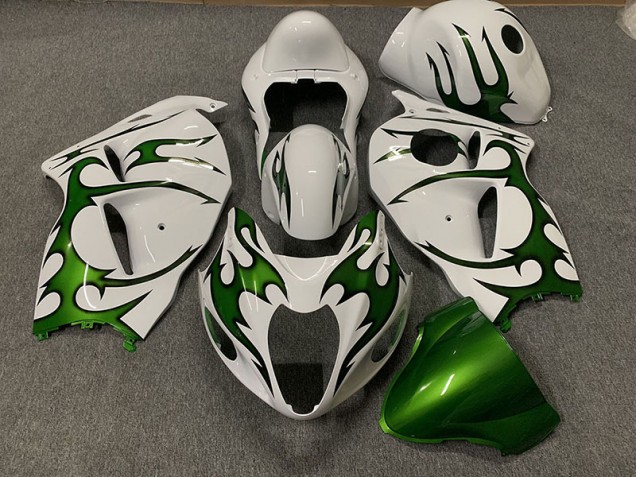Verde & Blanco 97-07 GSXR 1300 Carenado Moto Verde & Blanco 97-07 GSXR 1300 Carenado Moto