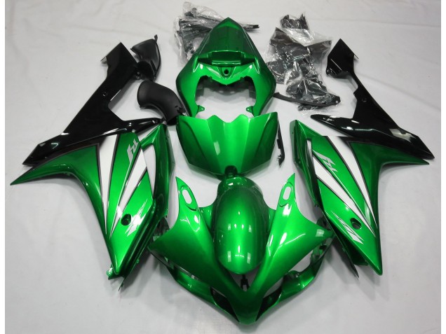 Verde Blanco & Negro 07-08 R1 Carenado Moto Verde Blanco & Negro 07-08 R1 Carenado Moto