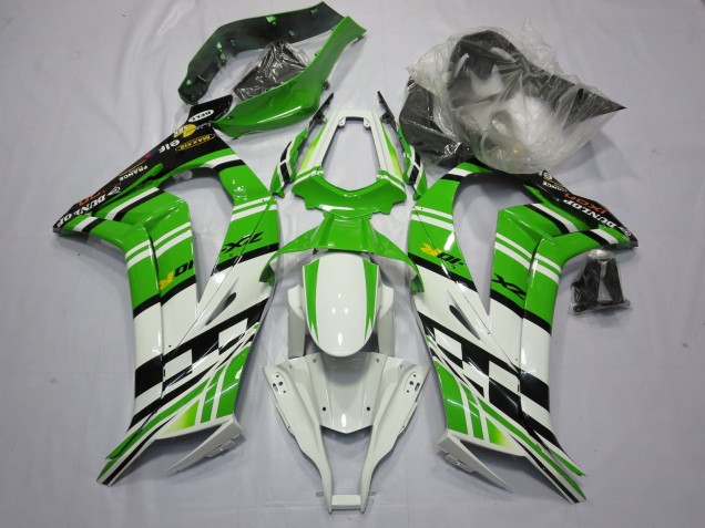 Verde Blanco Negro 11-15 ZX10R Carenado Moto Verde Blanco Negro 11-15 ZX10R Carenado Moto