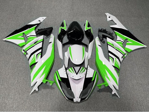Verde Blanco & Negro Zag 09-12 ZX6R Carenado Moto Verde Blanco & Negro Zag 09-12 ZX6R Carenado Moto