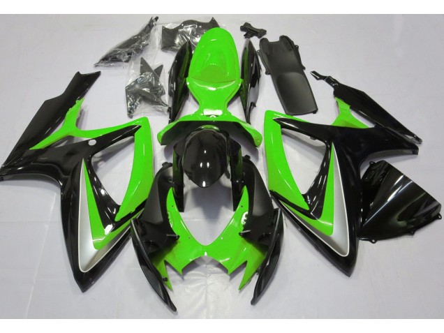 Verde Brillante Debadged 06-07 GSXR 600-750 Carenado Moto Verde Brillante Debadged 06-07 GSXR 600-750 Carenado Moto