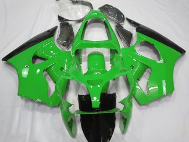 Verde Brillante & Negro 00-02 ZX6R Carenado Moto