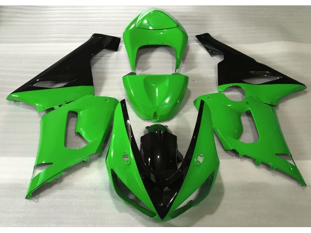 Verde Brillante & Negro 05-06 ZX6R Carenado Moto Verde Brillante & Negro 05-06 ZX6R Carenado Moto