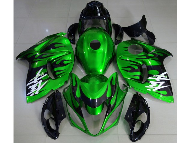 Verde Brillante & Negro 08-20 GSXR 1300 Carenado Moto Verde Brillante & Negro 08-20 GSXR 1300 Carenado Moto