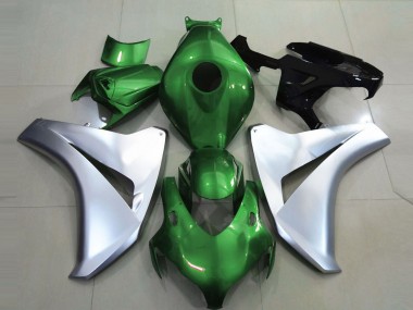 Verde Brillante & Plata 08-11 CBR1000RR Carenado Moto