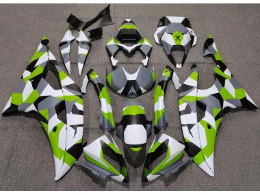Verde Claro Camuflaje Llanura 08-16 R6 Carenado Moto