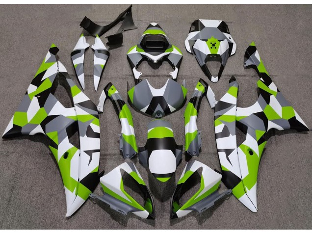 Verde Claro Camuflaje Llanura 08-16 R6 Carenado Moto Verde Claro Camuflaje Llanura 08-16 R6 Carenado Moto