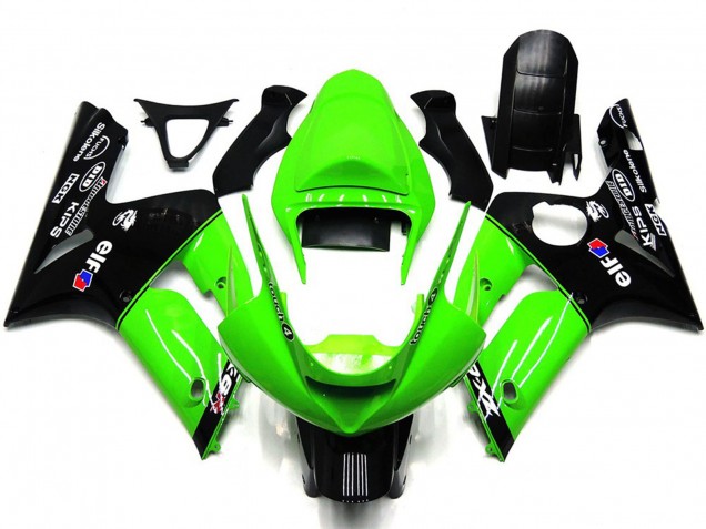Verde Claro & Negro Elf 03-04 ZX6R Carenado Moto Verde Claro & Negro Elf 03-04 ZX6R Carenado Moto