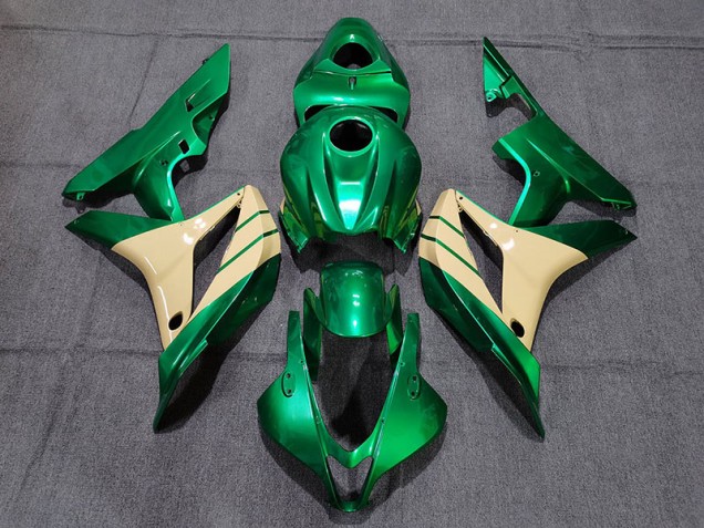 Verde Esmeralda & Tostado 07-08 CBR600RR Carenado Moto Verde Esmeralda & Tostado 07-08 CBR600RR Carenado Moto