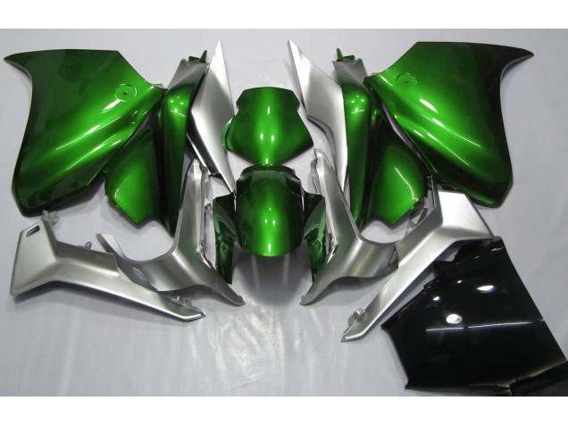 Verde Intenso & Plateado 10-13 VFR1200 Carenado Moto Verde Intenso & Plateado 10-13 VFR1200 Carenado Moto