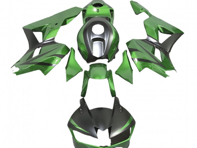 Verde Lagarto & Negro Mate 13-23 CBR600RR Carenado Moto Verde Lagarto & Negro Mate 13-23 CBR600RR Carenado Moto
