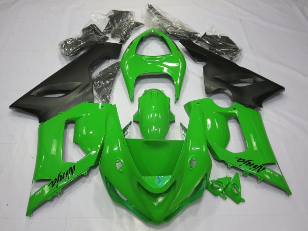 Verde Negro 05-06 ZX6R Carenado Moto Verde Negro 05-06 ZX6R Carenado Moto