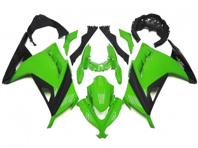 Verde & Negro De Alto Brillo 13-18 Ninja 300 Carenado Moto Verde & Negro De Alto Brillo 13-18 Ninja 300 Carenado Moto