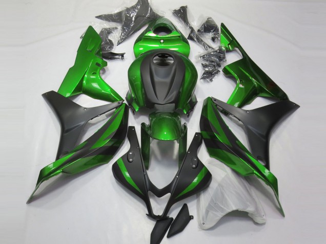 Verde & Negro Mate 07-08 CBR600RR Carenado Moto Verde & Negro Mate 07-08 CBR600RR Carenado Moto