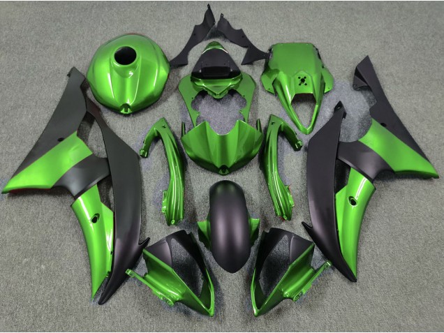 Verde & Negro Mate 08-16 R6 Carenado Moto Verde & Negro Mate 08-16 R6 Carenado Moto