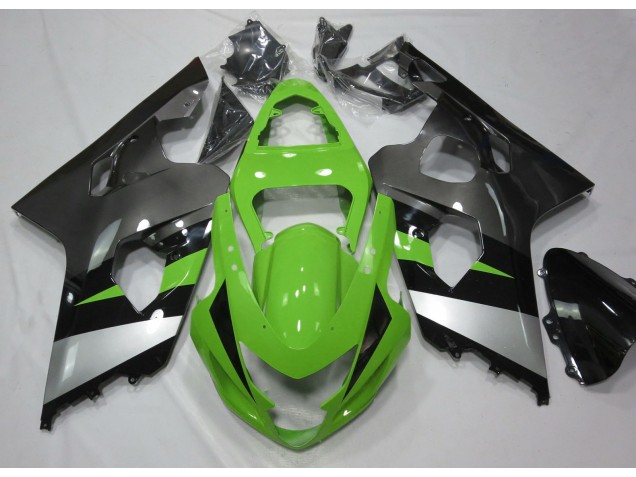 Verde & Plata 04-05 GSXR 600-750 Carenado Moto Verde & Plata 04-05 GSXR 600-750 Carenado Moto
