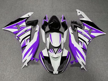 Zag Morado Blanco & Negro 09-12 ZX6R Carenado Moto