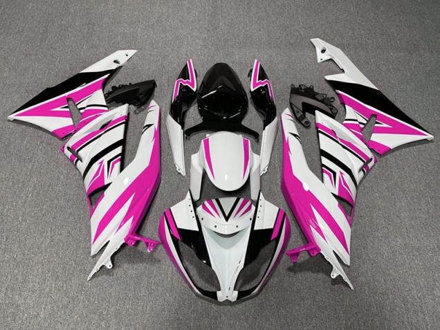 Zag Rosa Blanco & Negro 09-12 ZX6R Carenado Moto Zag Rosa Blanco & Negro 09-12 ZX6R Carenado Moto